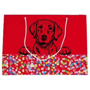 Large Labrador Confetti Party Gift Bag