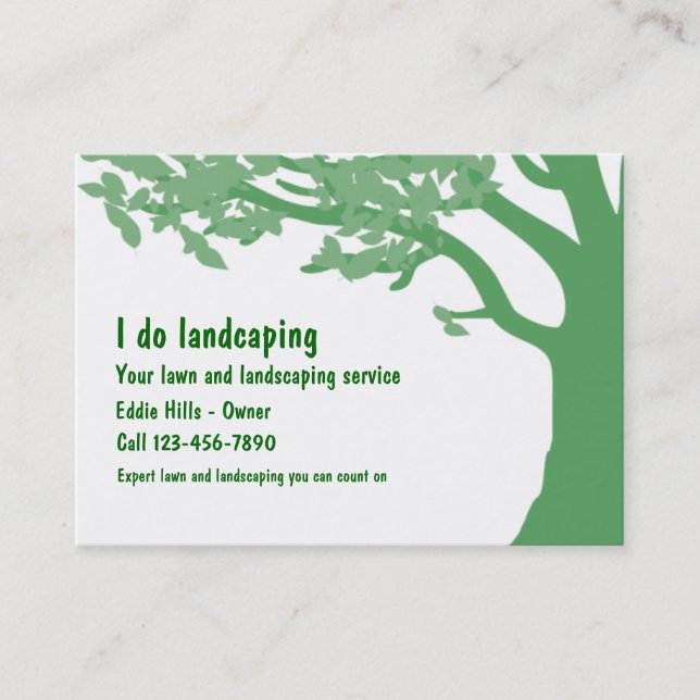 Large Landscaping Business Cards (Front)