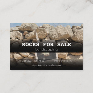 Large Landscaping Rocks For Sale Business Company Business Card