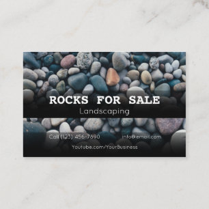 Large Landscaping Rocks For Sale Business Company Business Card