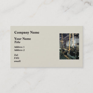 Large Lathe in Machine Shop Business Card