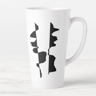 Large Latte Art Abstract Dual Face Mug