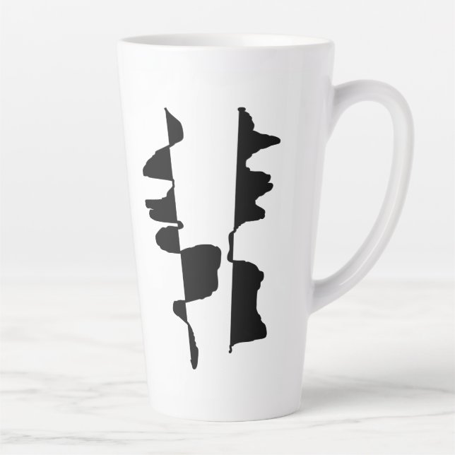 Large Latte Art Abstract Dual Face Mug (Right)