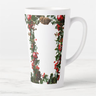 Large Latte Mug, 17 oz - Festive Christmas Edition Mug