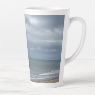 Large latte mug ocean dramatic sky