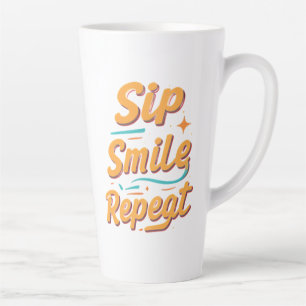 Large Latte Mug - Sip, Smile, Repeat