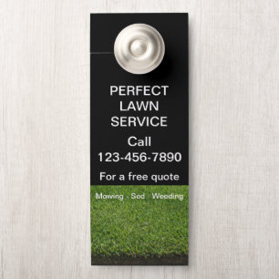 Large Lawn Mowing Service Promotional Door Hanger