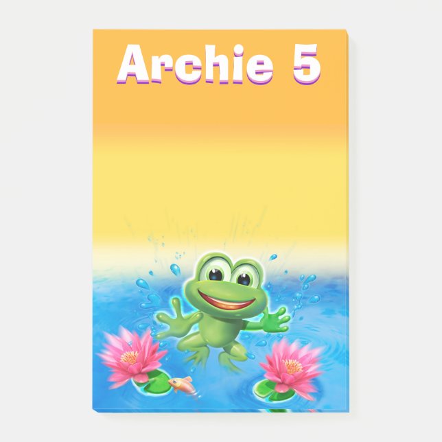 Large Leaping Frog Custom Note block (Front)