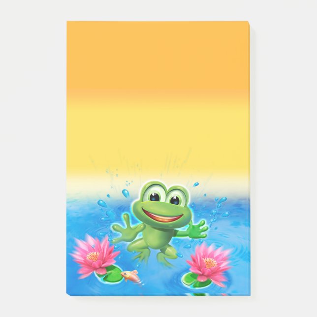 Large Leaping Frog Post-it Note block (Front)