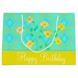 Large Lemon Lime and Teal Any Occasion Gift Bag