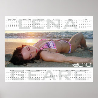 Large Lena geare 2010 calendar Poster