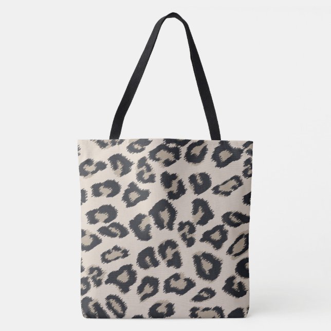 Large Leopard Print Fashion Tote (Front)