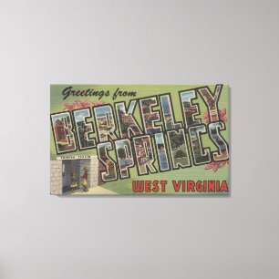 Large Letter Scenes - Berkeley Springs, WV Canvas Print