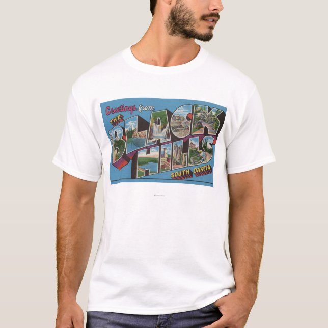Large Letter Scenes - Black Hills, SD T-Shirt (Front)