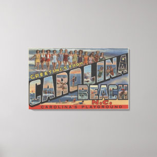 Large Letter Scenes - Carolina Beach, NC Canvas Print