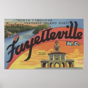 Large Letter Scenes - Fayetteville, NC Poster