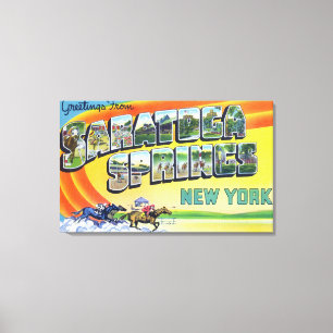 Large Letter Scenes - Greetings From 2 Canvas Print