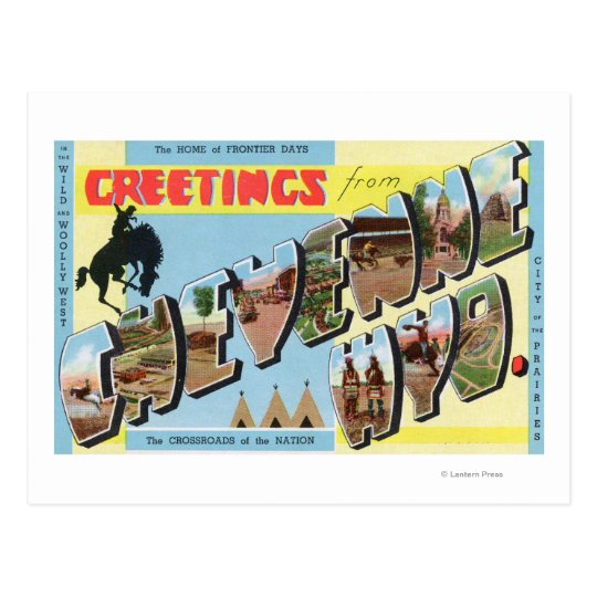 Large Letter Scenes, Greetings From 2 Postcard