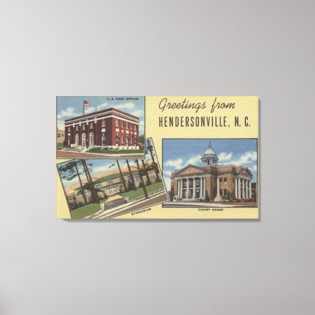 Large Letter Scenes - Hendersonville, NC 2 Canvas Print (Front)