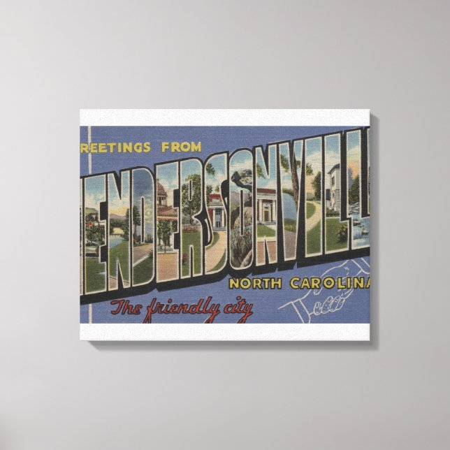 Large Letter Scenes - Hendersonville, NC Canvas Print (Front)