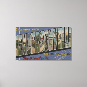 Large Letter Scenes - Hendersonville, NC Canvas Print