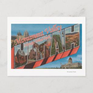 Large Letter Scenes - Monument Valley, UT Postcard