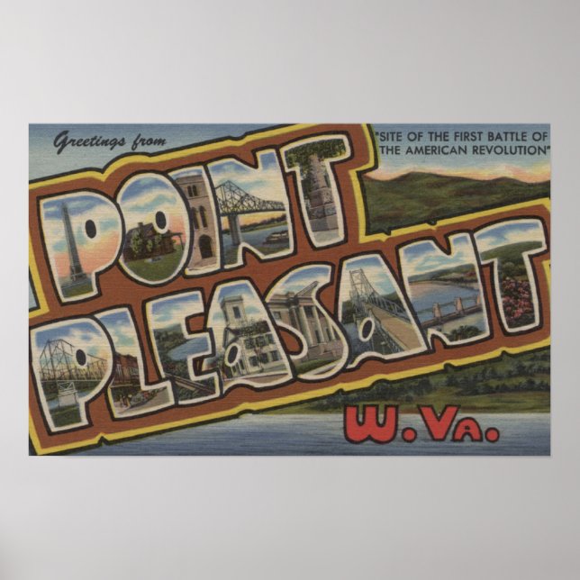 Large Letter Scenes - Point Pleasant, WV Poster (Front)