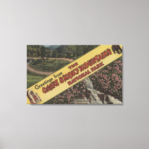 Large Letter Scenes - Smoky Mts. Nat'l Park, TN 2 Canvas Print