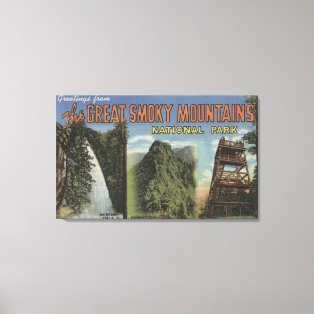 Large Letter Scenes - Smoky Mts. Nat'l Park, TN Canvas Print (Front)