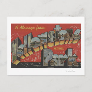 Large Letter Scenes - Yellowstone Nat'l Park, WY Postcard
