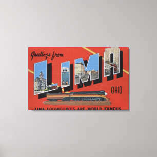 Large Letters - Lima Locomotives are World Canvas Print