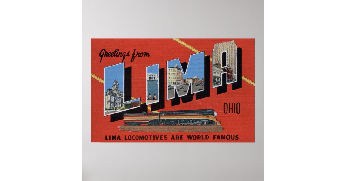 Large Letters - Lima Locomotives are World Poster | Zazzle
