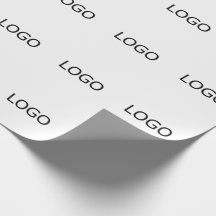 Large Logo Corporate Business White Wrapping Paper