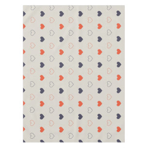 Large - Lovely hearts / orange cream dark Tablecloth