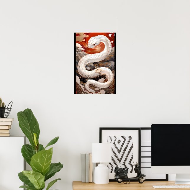 [Large] Lucky White Snake / Lucky white snake Poster (Home Office)