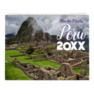 Large Machu Picchu Peru Scenic Wall Calendar 2027
