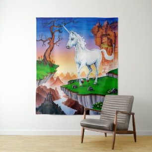 Large magical fantasy unicorn tapestry