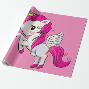 Large Magical Flying Unicorn Wrapping Paper