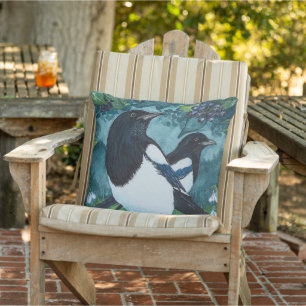 Large Magpie Garden  Cushion
