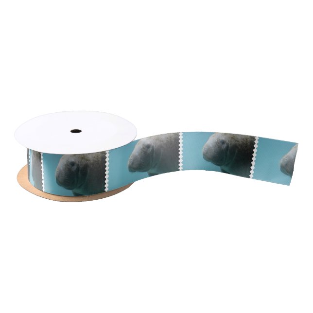 Large Manatee Underwater Satin Ribbon (Spool)