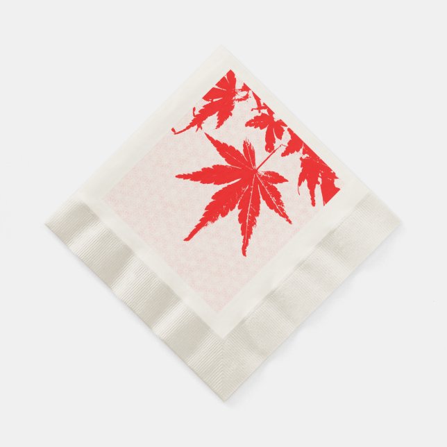 Large Maple Leaves (Hemp Leaf Pattern) Napkin (Corner)