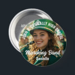 Large Marching Band Photo High School Brag 7.5 Cm Round Badge<br><div class="desc">This cool customised high school marching band photo brag button in large features white typography of your team and player name. Personalise with the band name or mascot across the player photograph.</div>