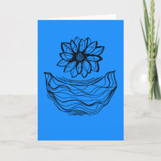 Large Meditation Drawing & Poem Card 