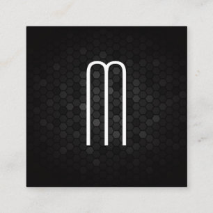 Large Modern Monogram Geometric Background Square Business Card