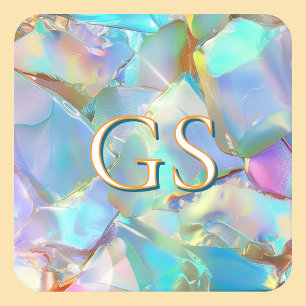 Large Monogram or Name on Opal Coaster