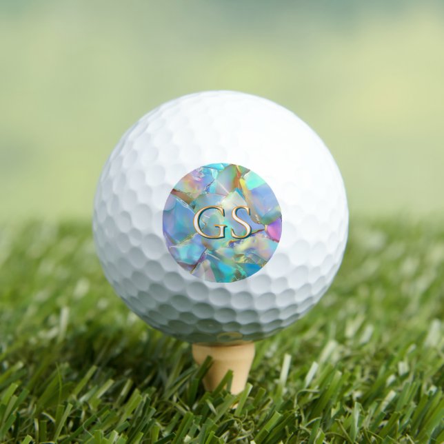 Large Monogram or Name on Opal Golf Balls (Insitu Tee)