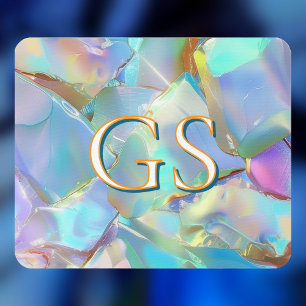 Large Monogram or Name on Opal Mouse Mat