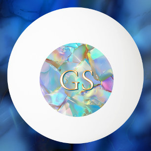 Large Monogram or Name on Opal Ping Pong Ball