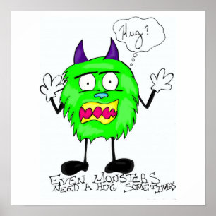 Large Monster Poster