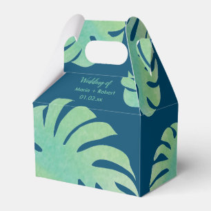 Large Monstera Leaves Greenery Botanical Wedding Favour Box